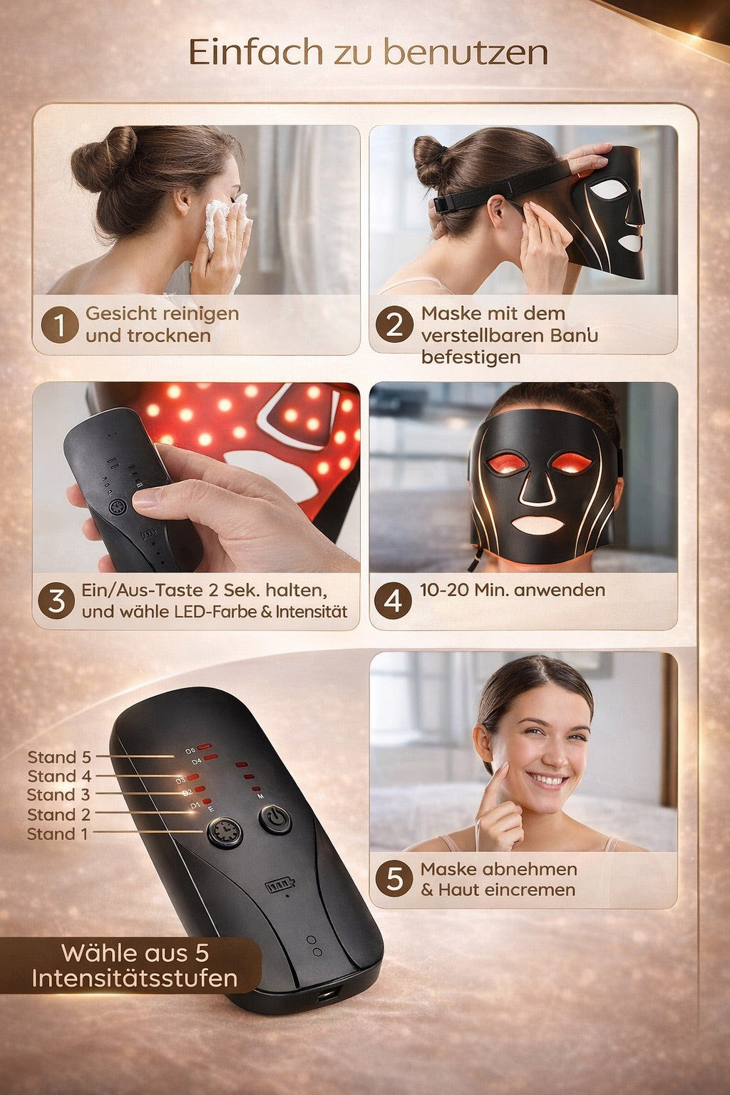 DermaLight LED Gesichtsmaske